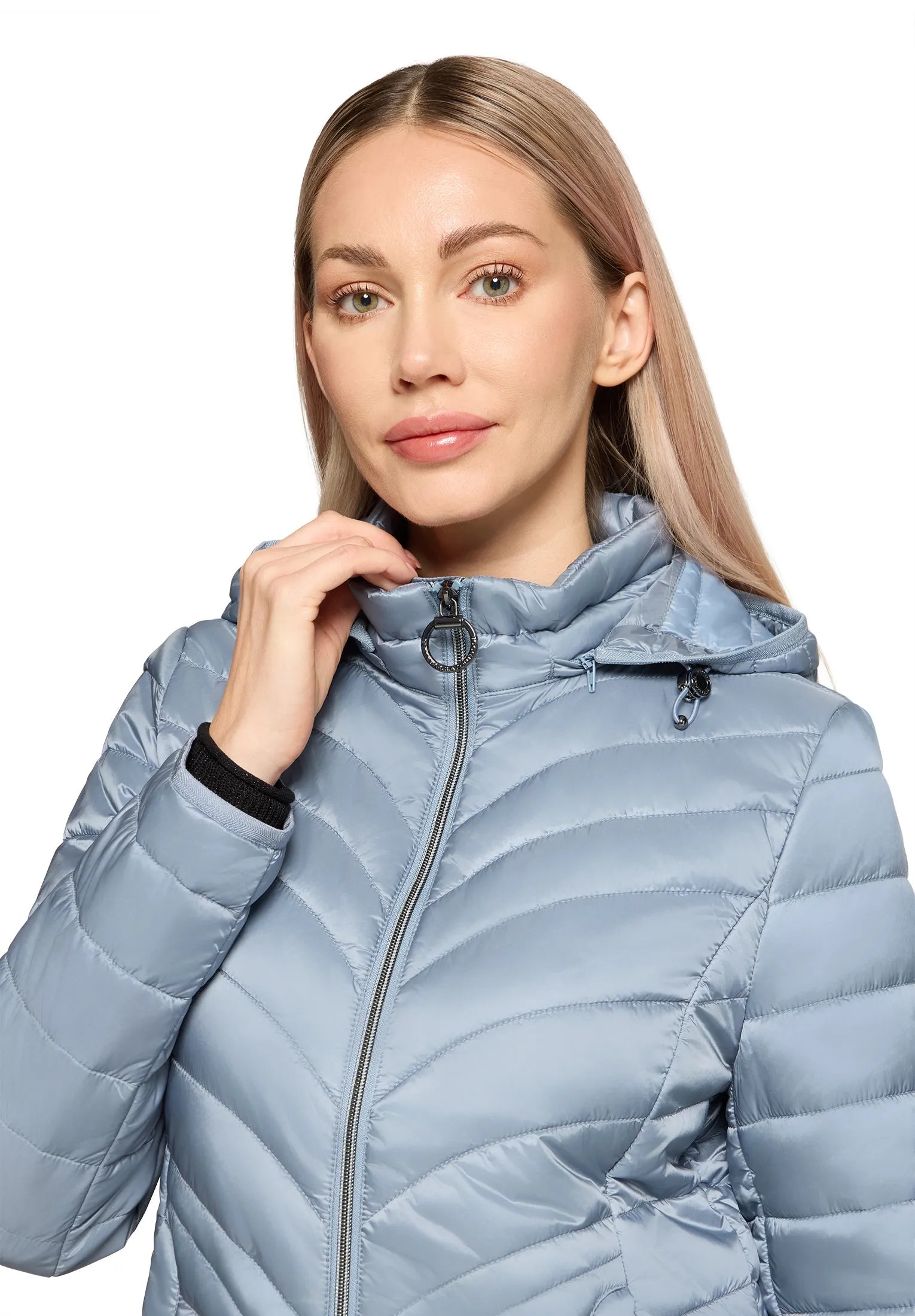 Steppjacke mit abnehmbarer Kapuze