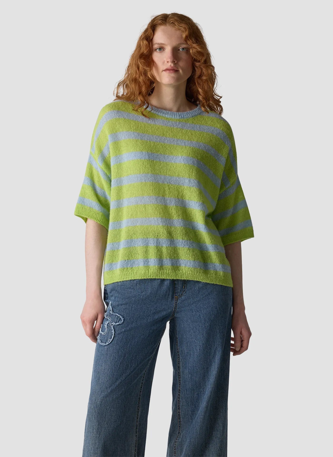 Strickpullover mit Rundhalsausschnitt