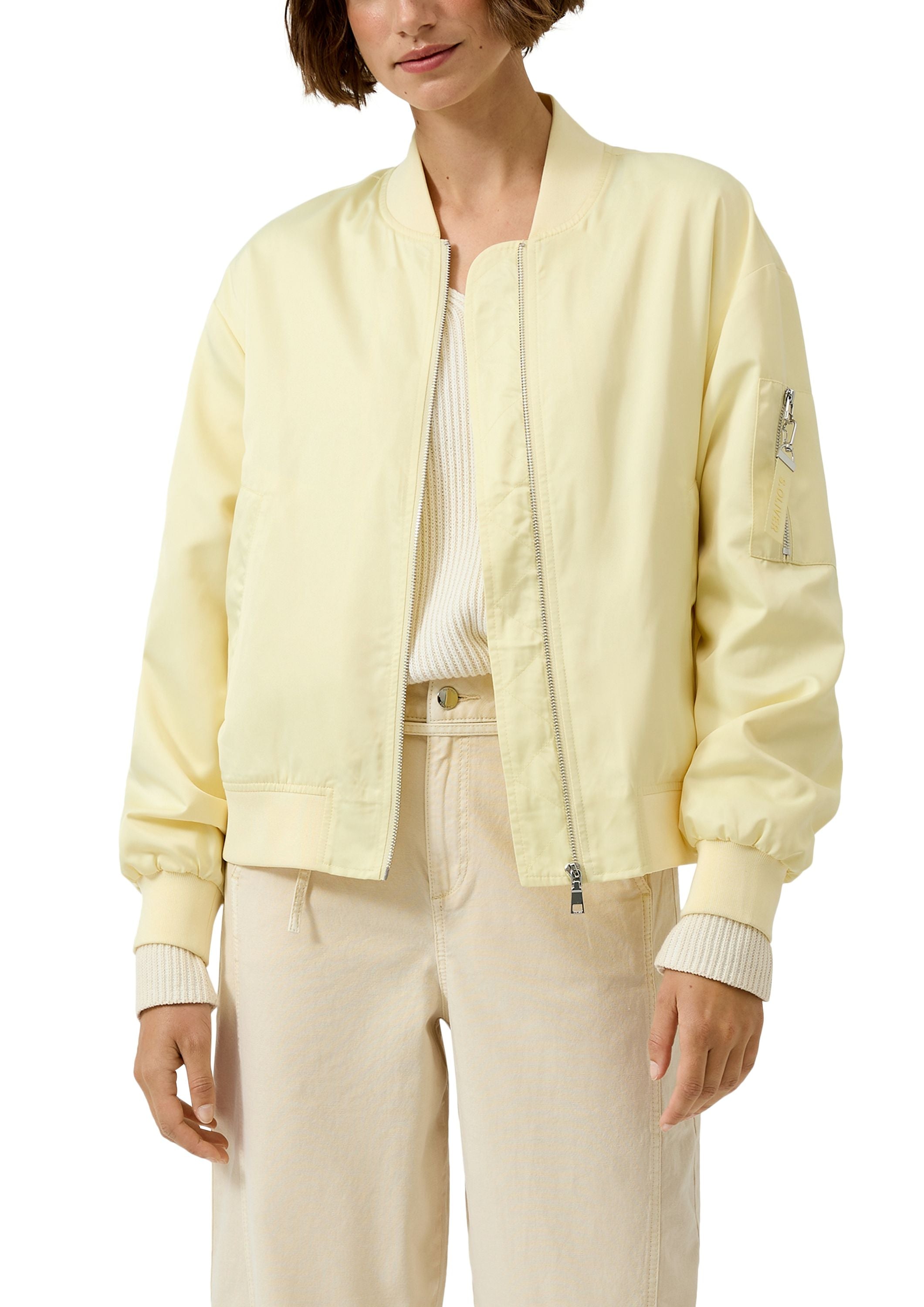 Bomberjacke mit Bündchenkragen