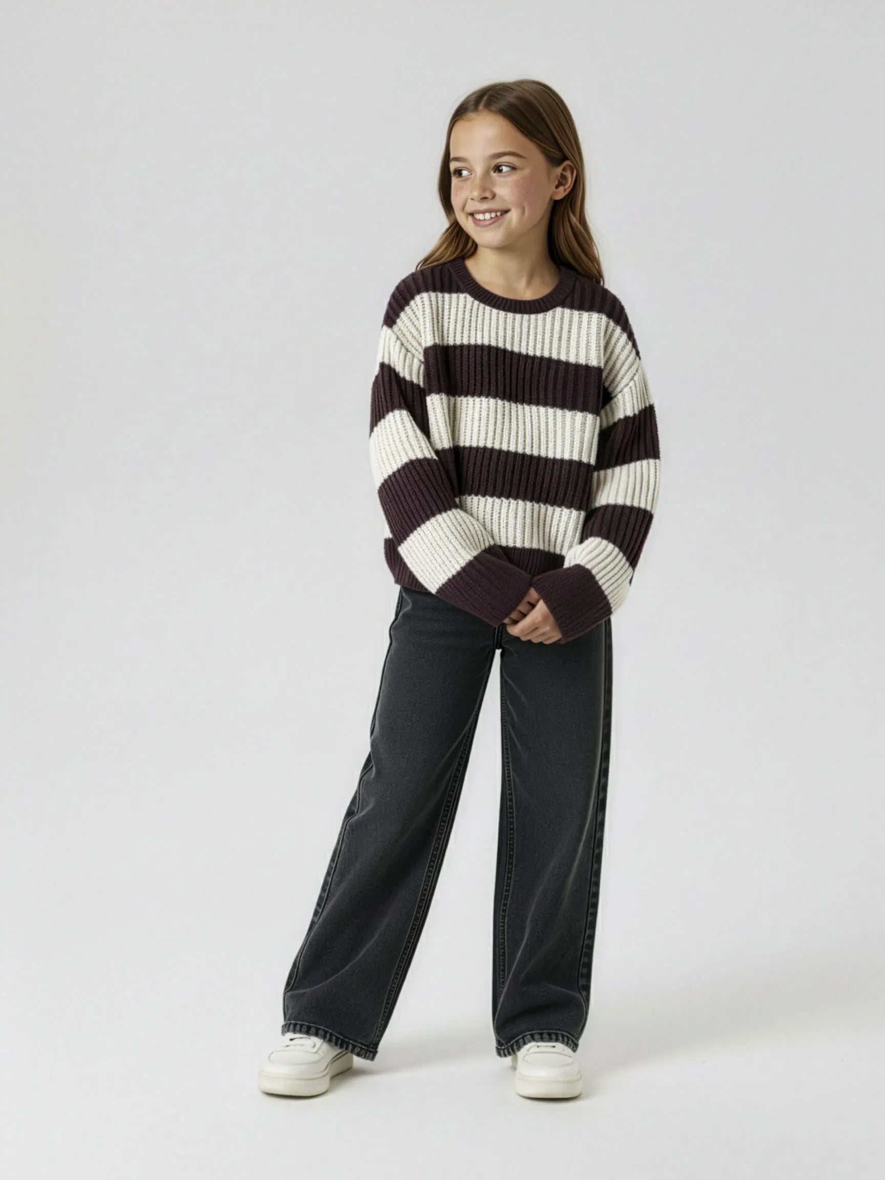 Strickpullover gestreift