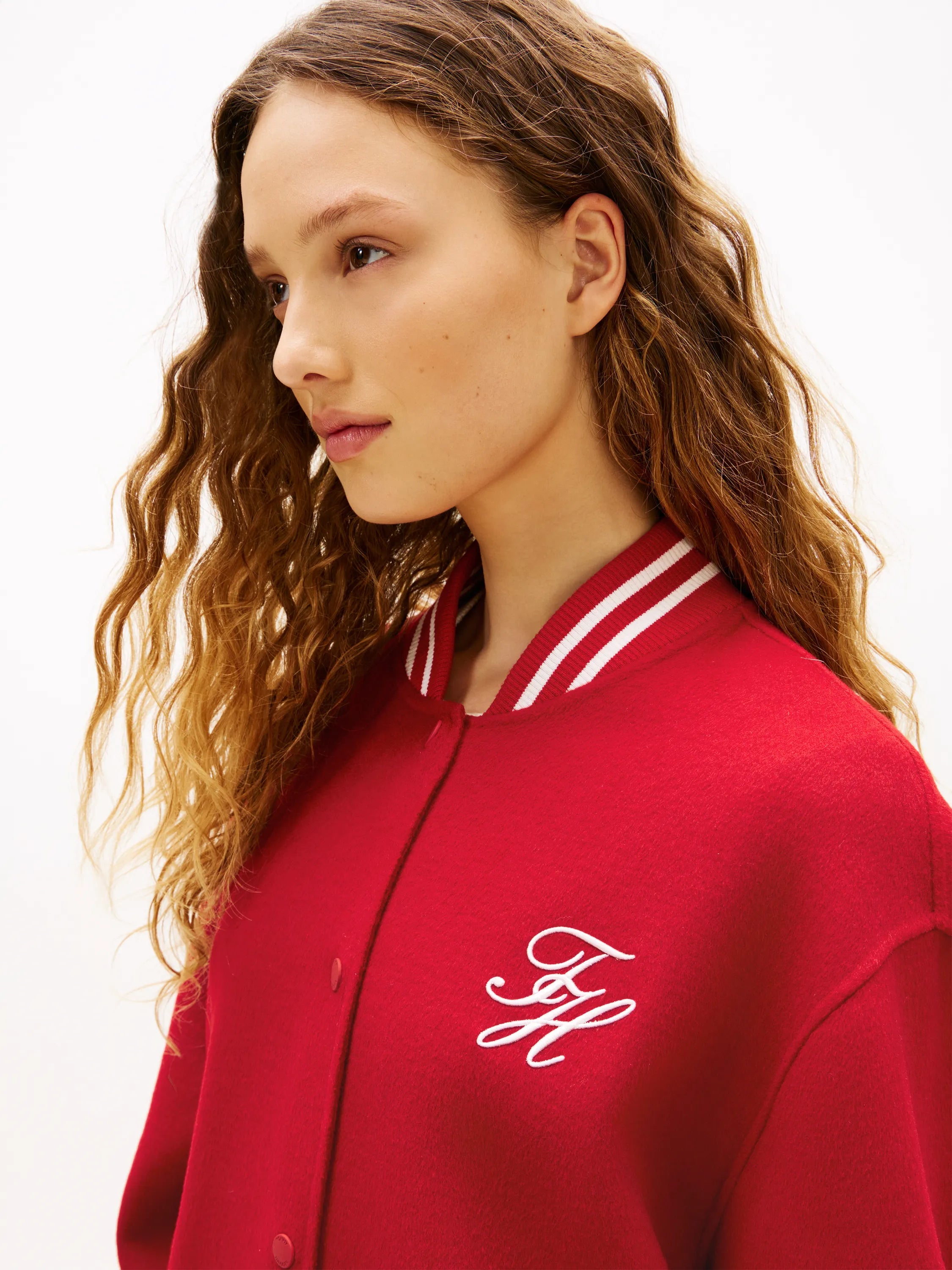 College-Jacke aus Wollmix