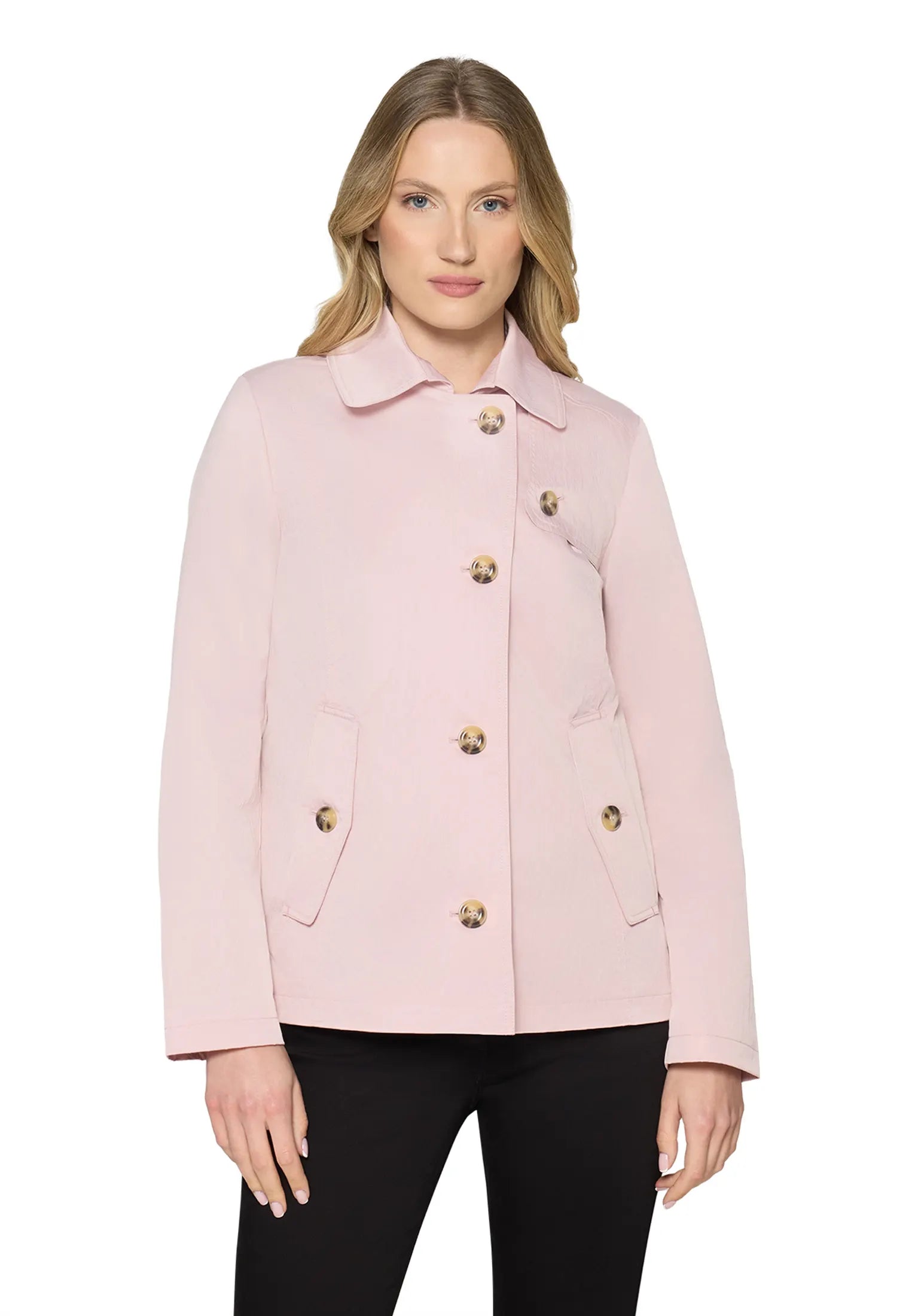 Übergangsjacke mit aufliegendem Kragen