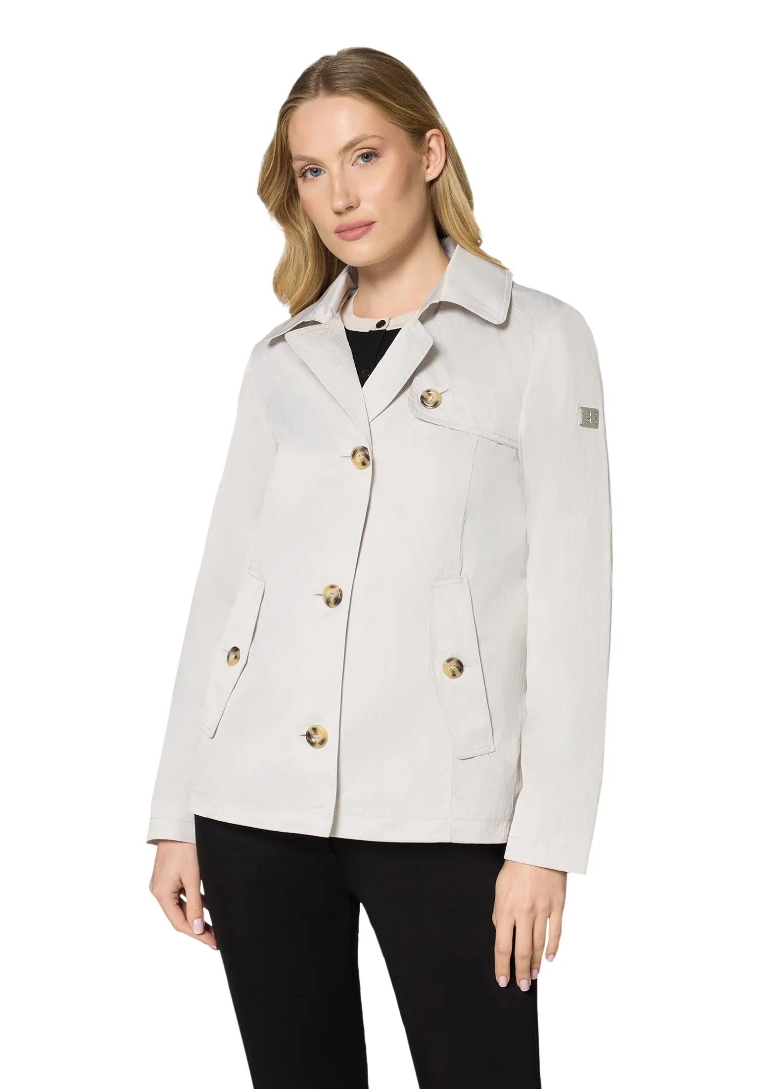 Übergangsjacke mit aufliegendem Kragen