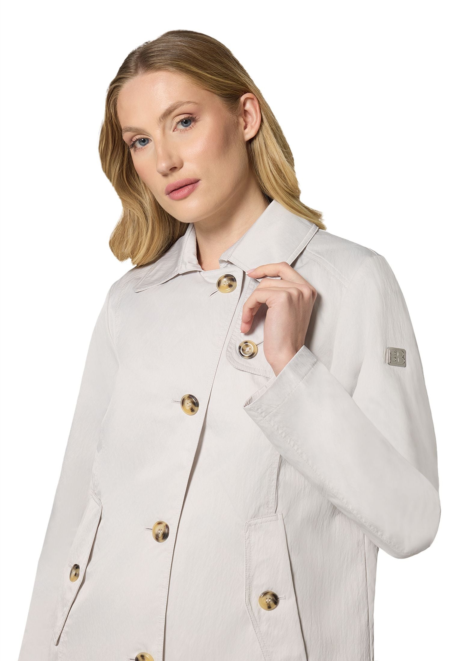 Übergangsjacke mit aufliegendem Kragen