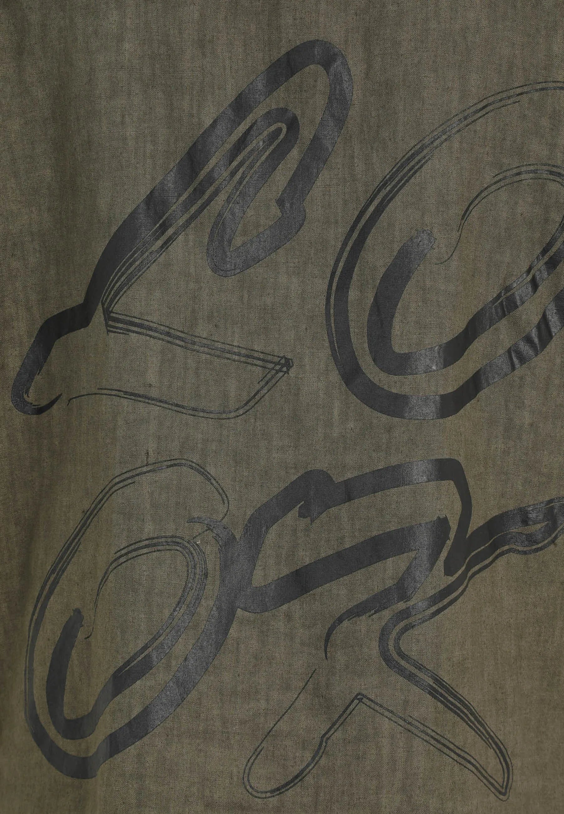 Leinenshirt mit aufliegendem Kragen