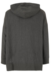 Leinenjacke mit Kapuze