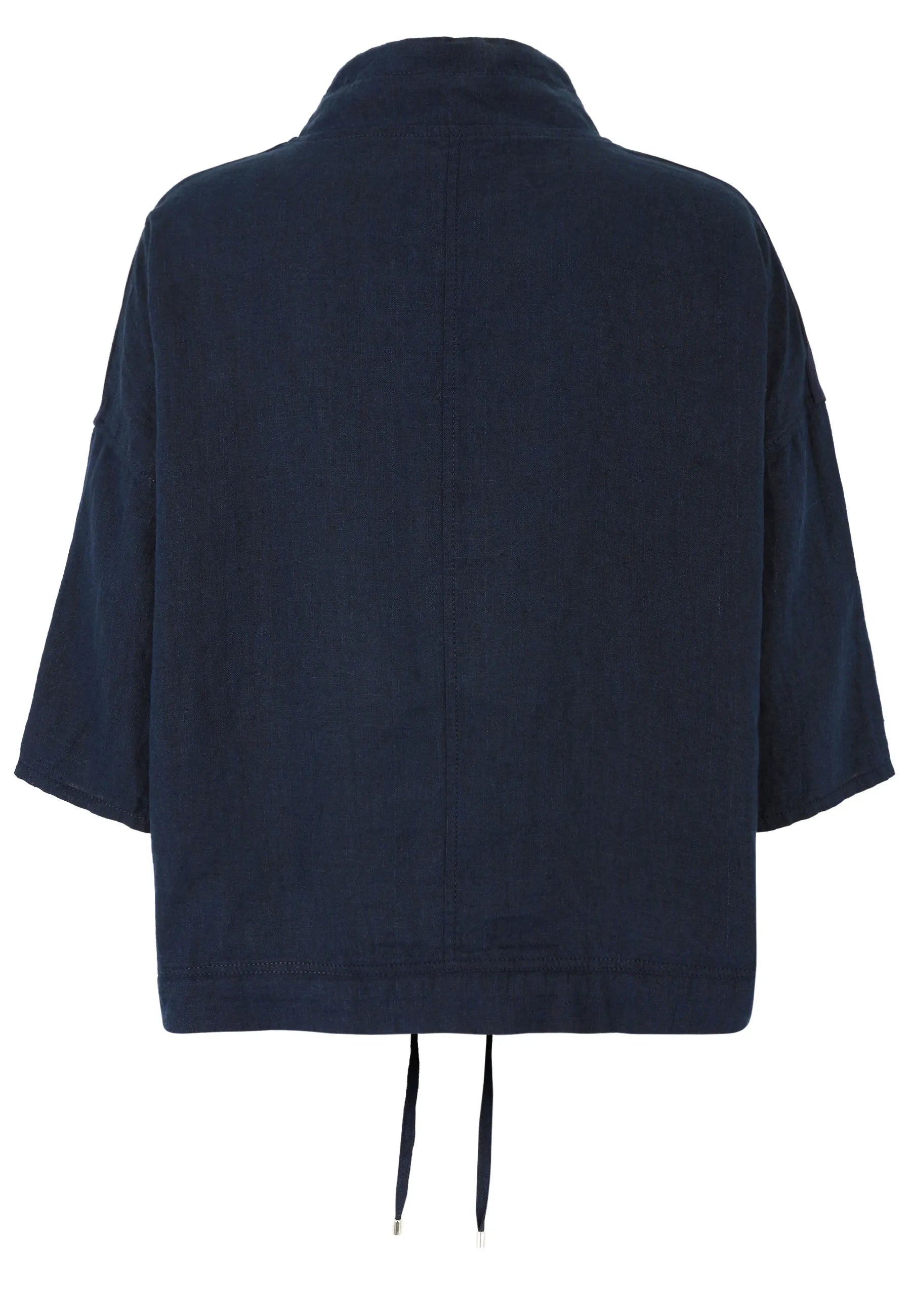 Leinenjacke mit Stehkragen