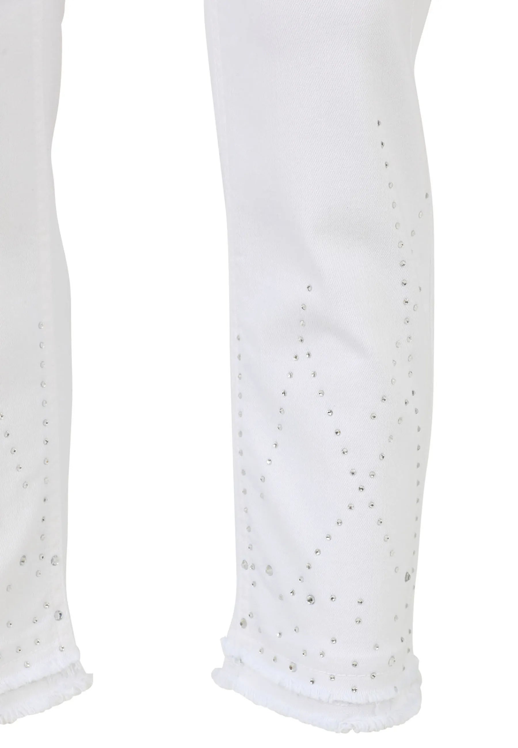 Jeans Slim Fit mit Strass-Details