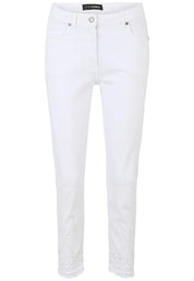 Jeans Slim Fit mit Strass-Details