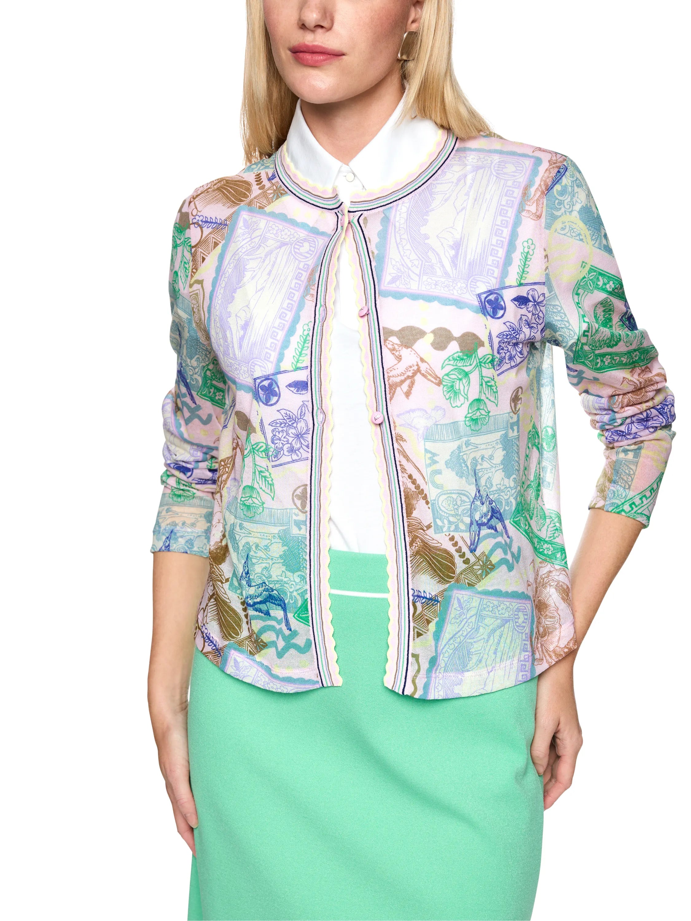 Strick-Cardigan aus Baumwollmix