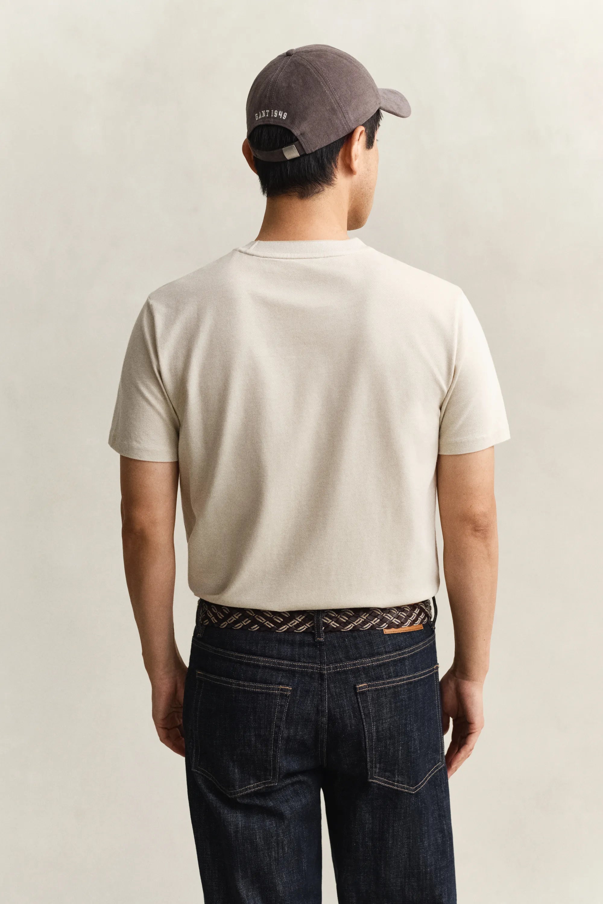 T-Shirt aus Two-Toned Piqué