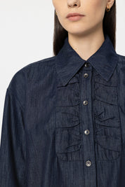 Jeansbluse aus Baumwolle