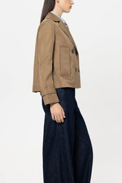 Trenchcoat aus Baumwollmix