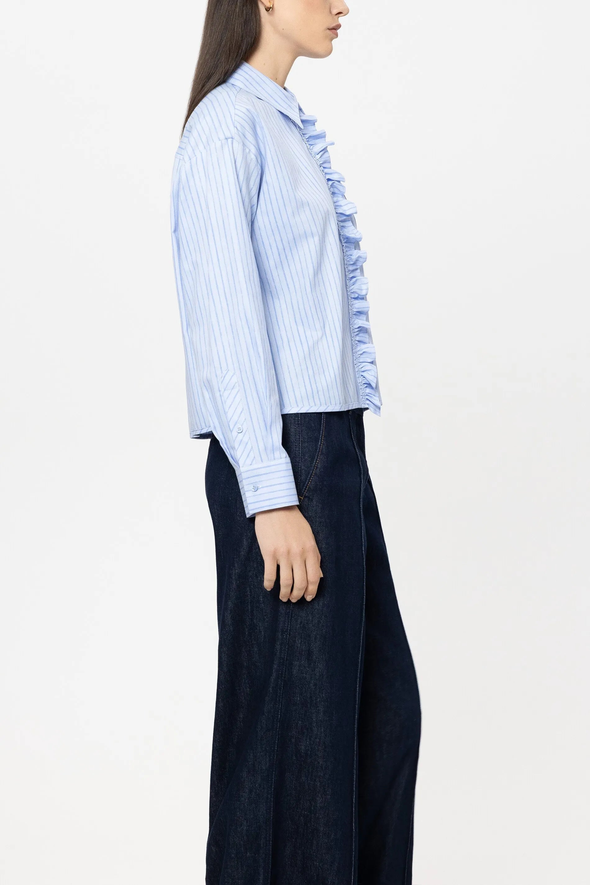 Bluse cropped aus Baumwolle