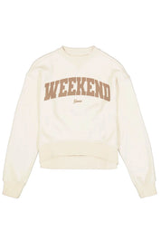 Sweatshirt mit Schriftzug aus Baumwolle