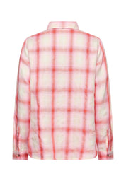 Bluse kariert aus Leinenmix
