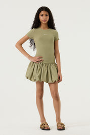 T-Shirt-Kleid Mini aus Baumwolle