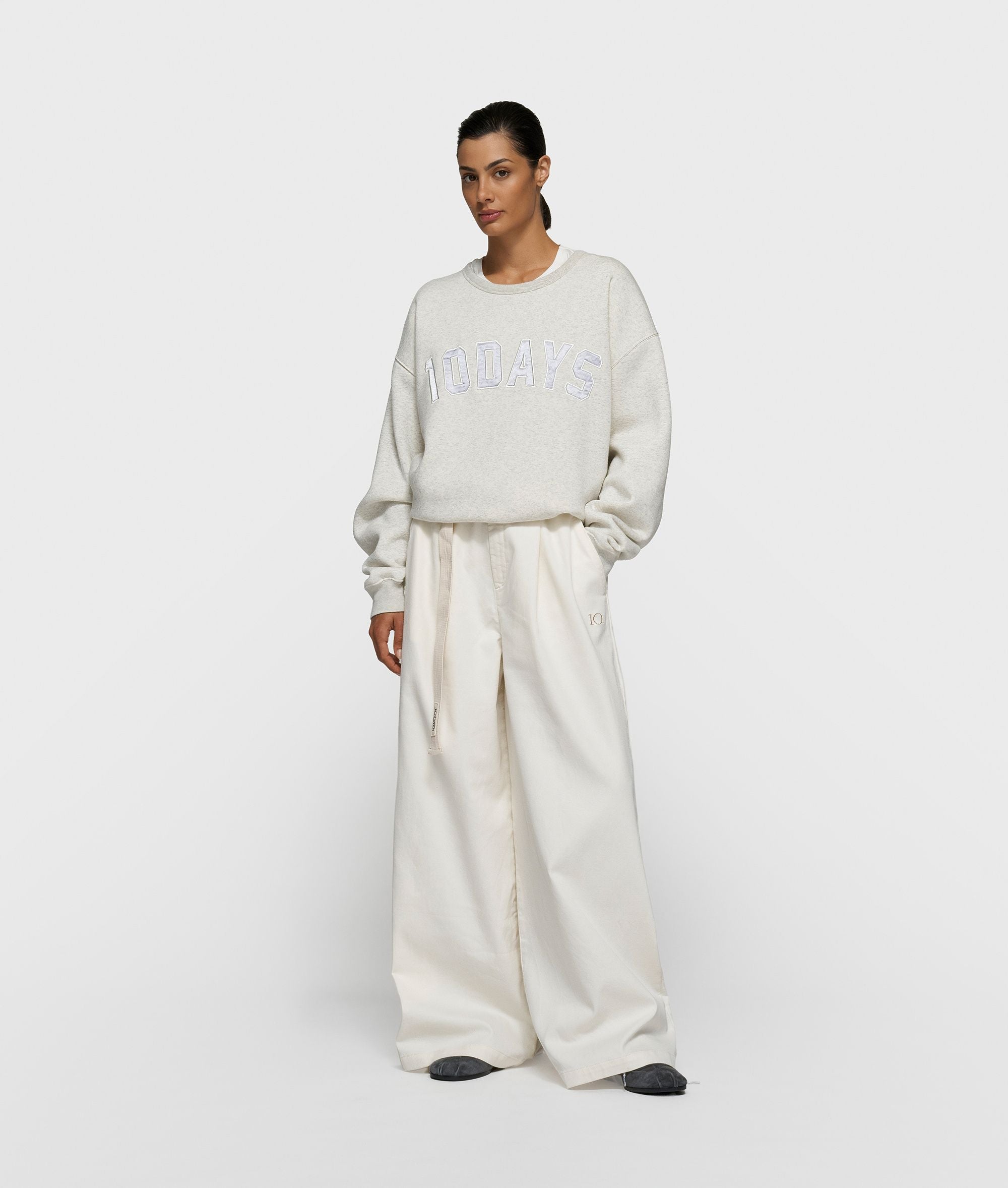 Hose Wide Leg mit Gürtel
