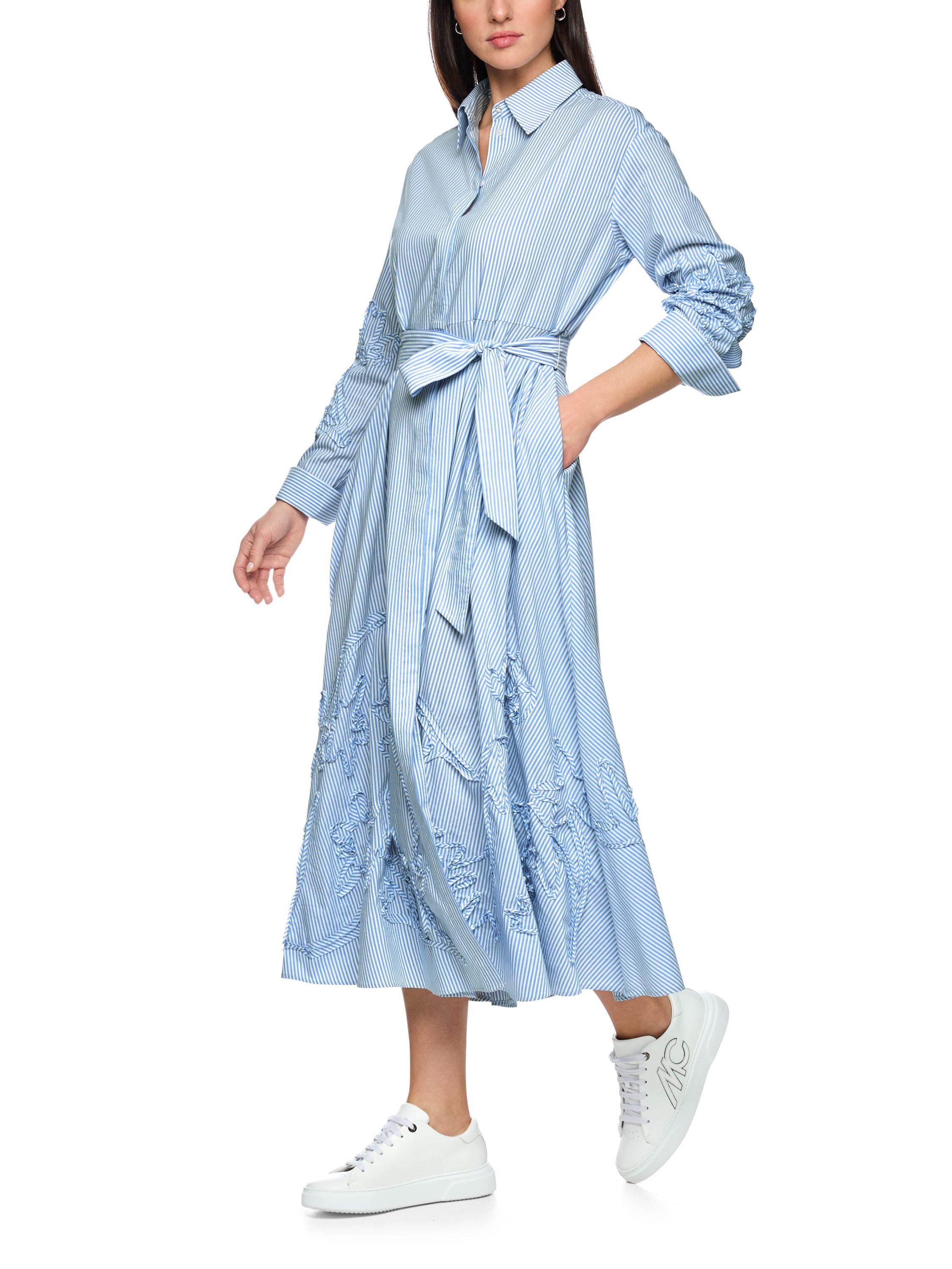 Hemdblusenkleid Midi mit Stickerei