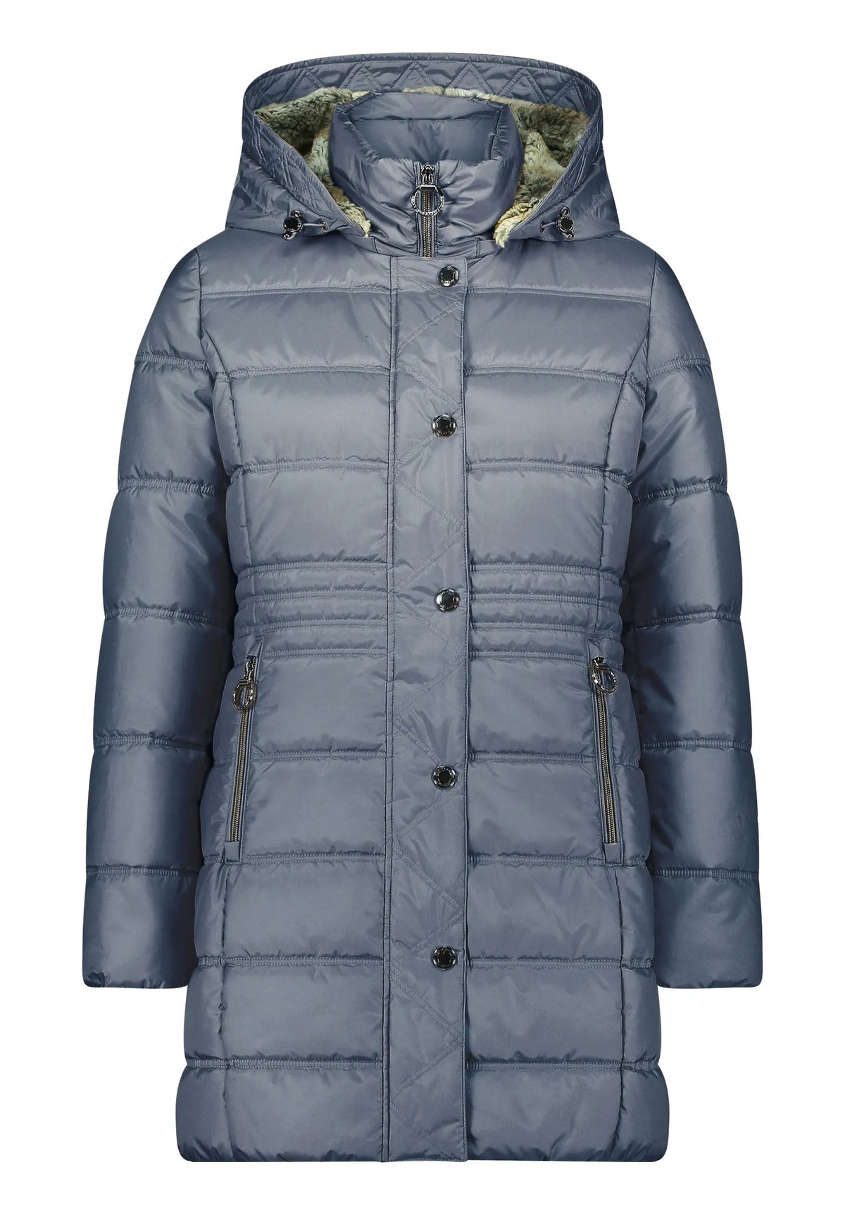 Steppjacke mit abnehmbarer Kapuze