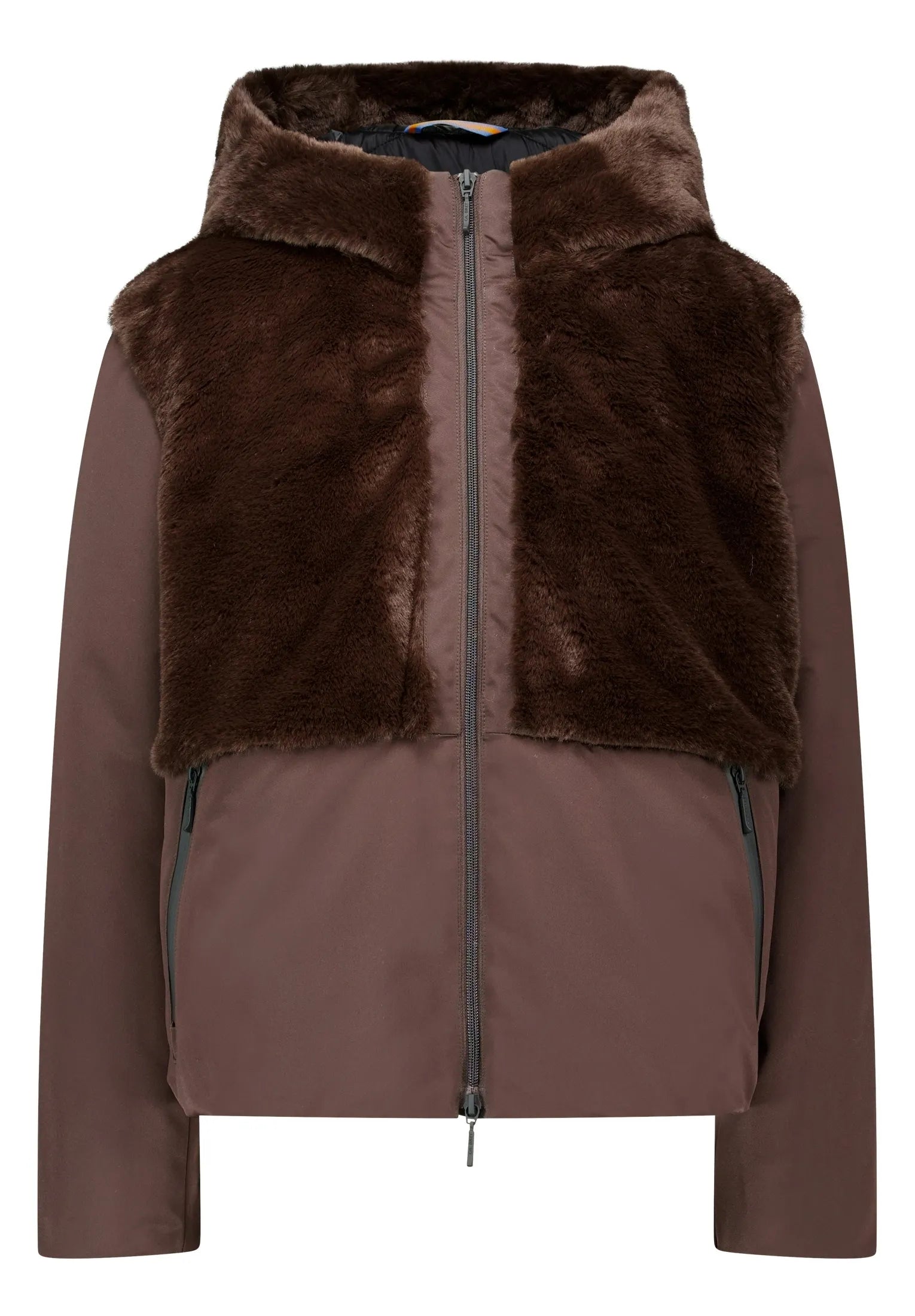 Übergangsjacke mit Kunstpelz