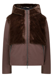 Übergangsjacke mit Kunstpelz