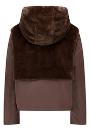 Übergangsjacke mit Kunstpelz