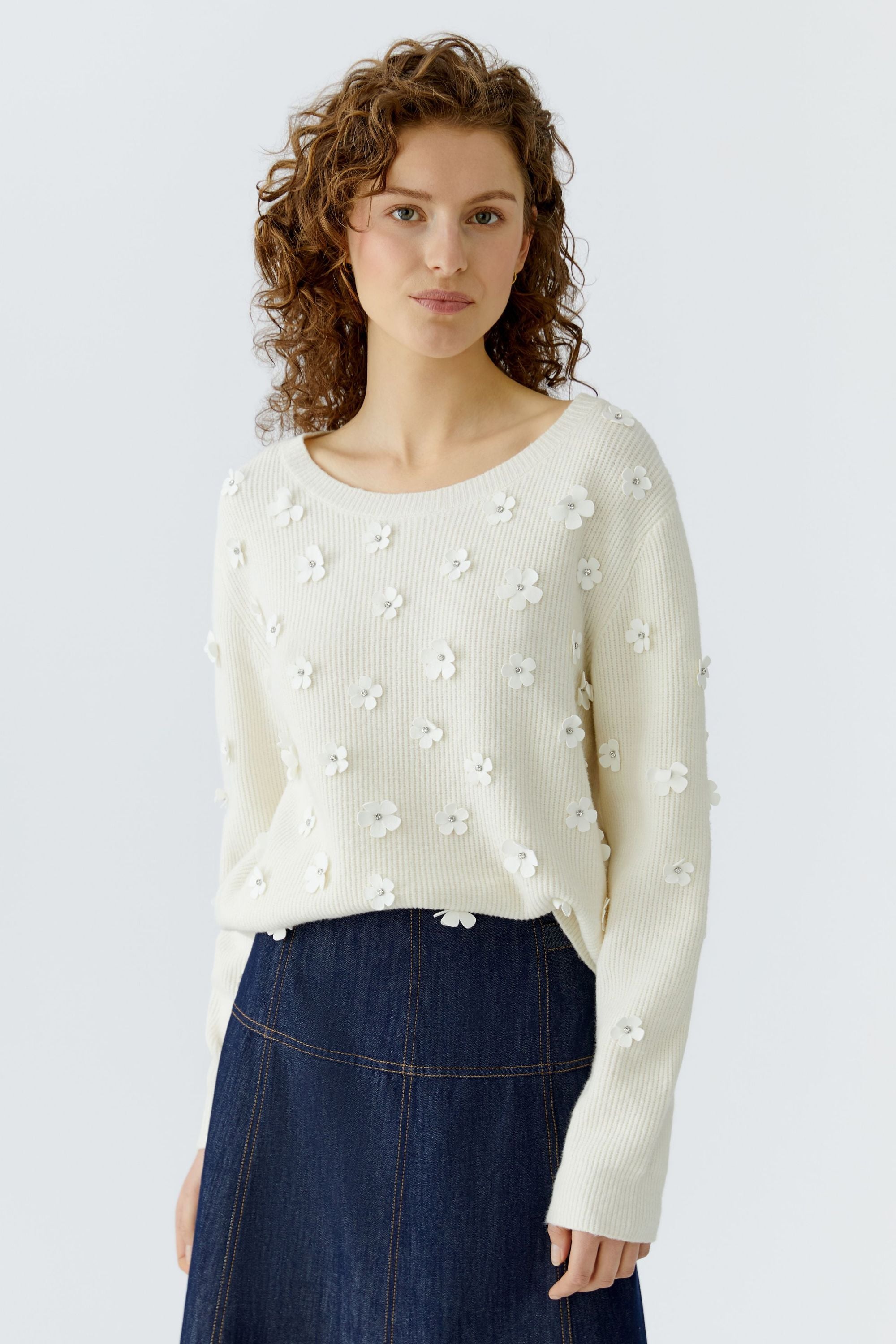 Strickpullover aus Baumwollmix