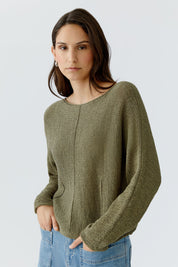 Strickpullover aus Baumwollmix