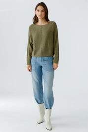 Strickpullover aus Baumwollmix