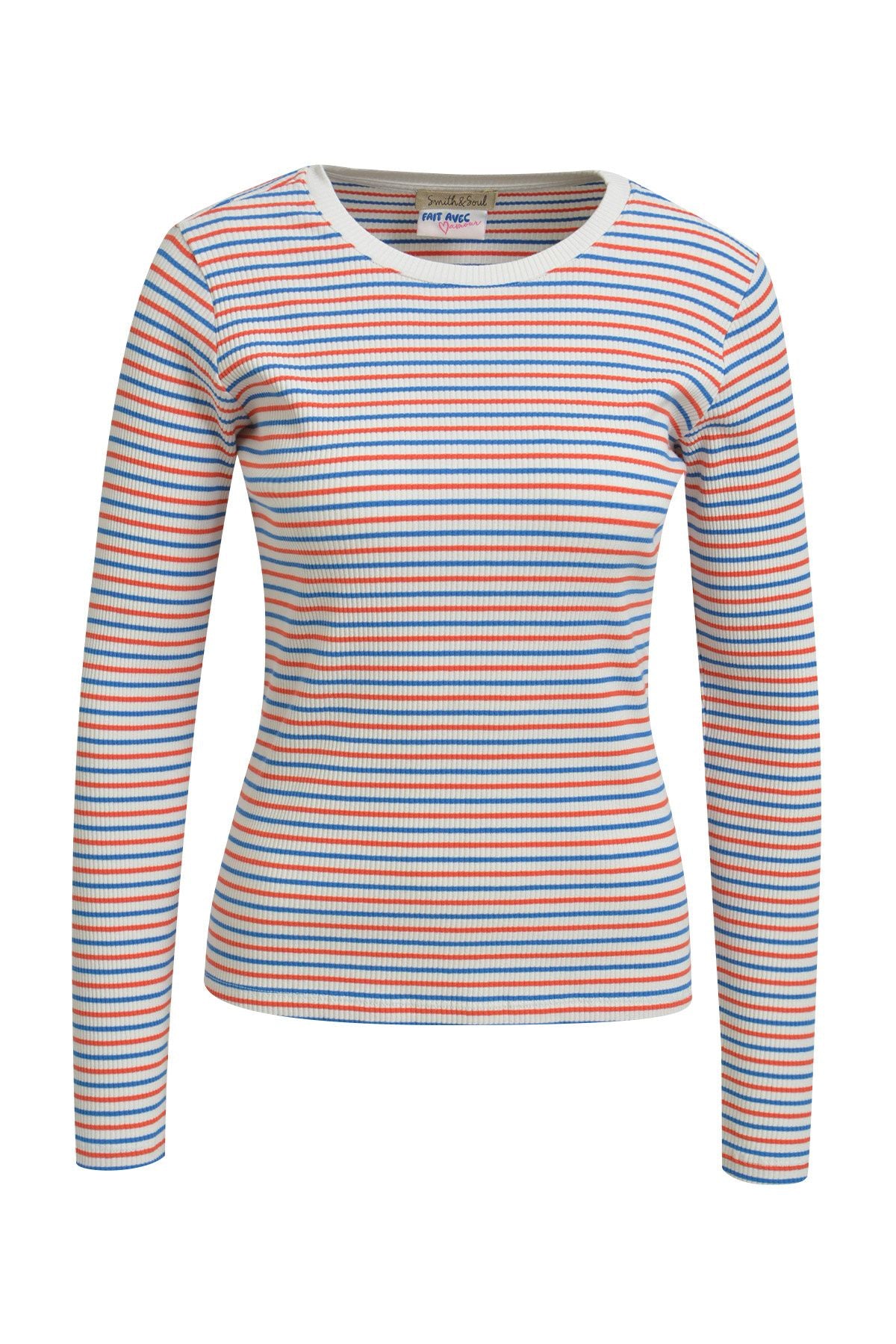 Langarmshirt aus Rippstrick