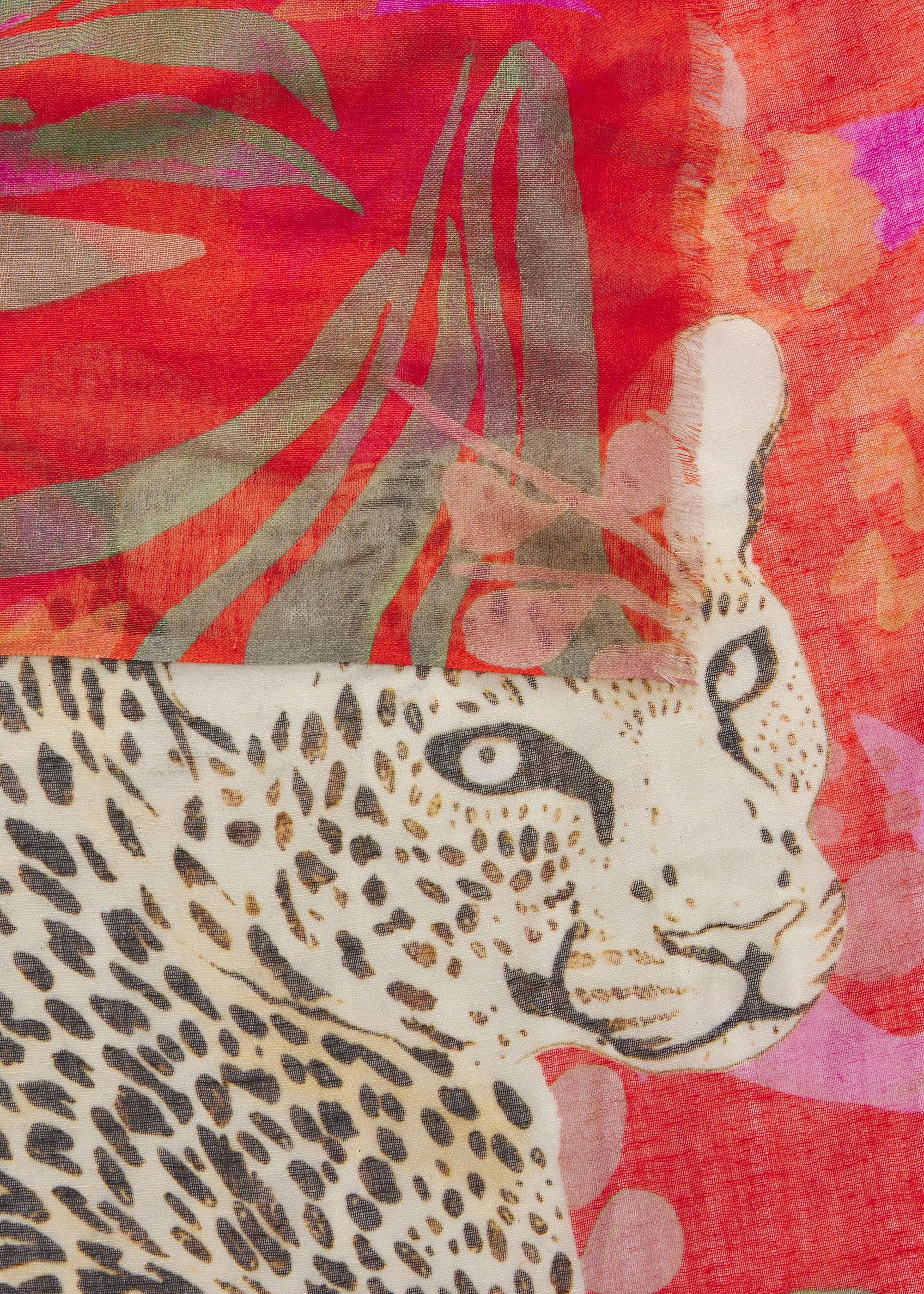 Schal mit Leopard-Motiv
