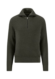 Strickpullover mit Quarter-Zip