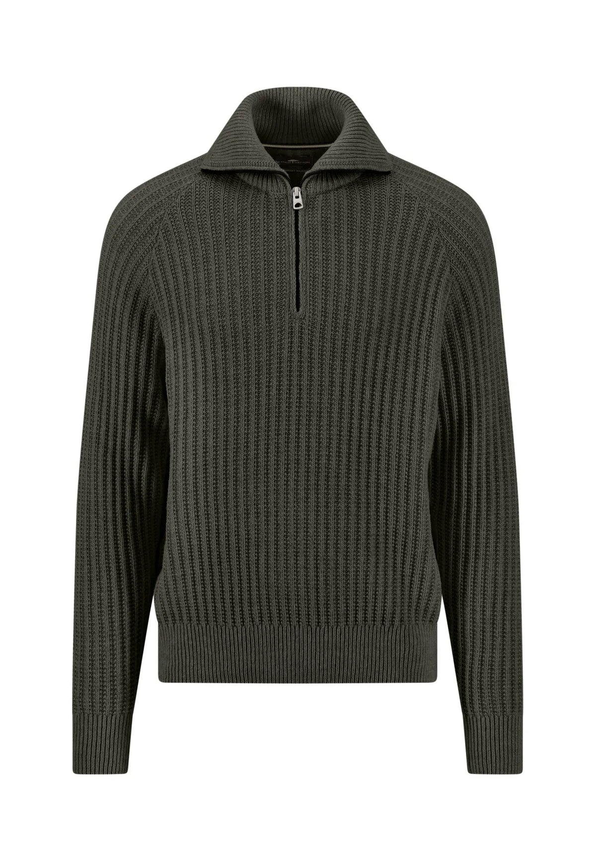 Strickpullover mit Quarter-Zip