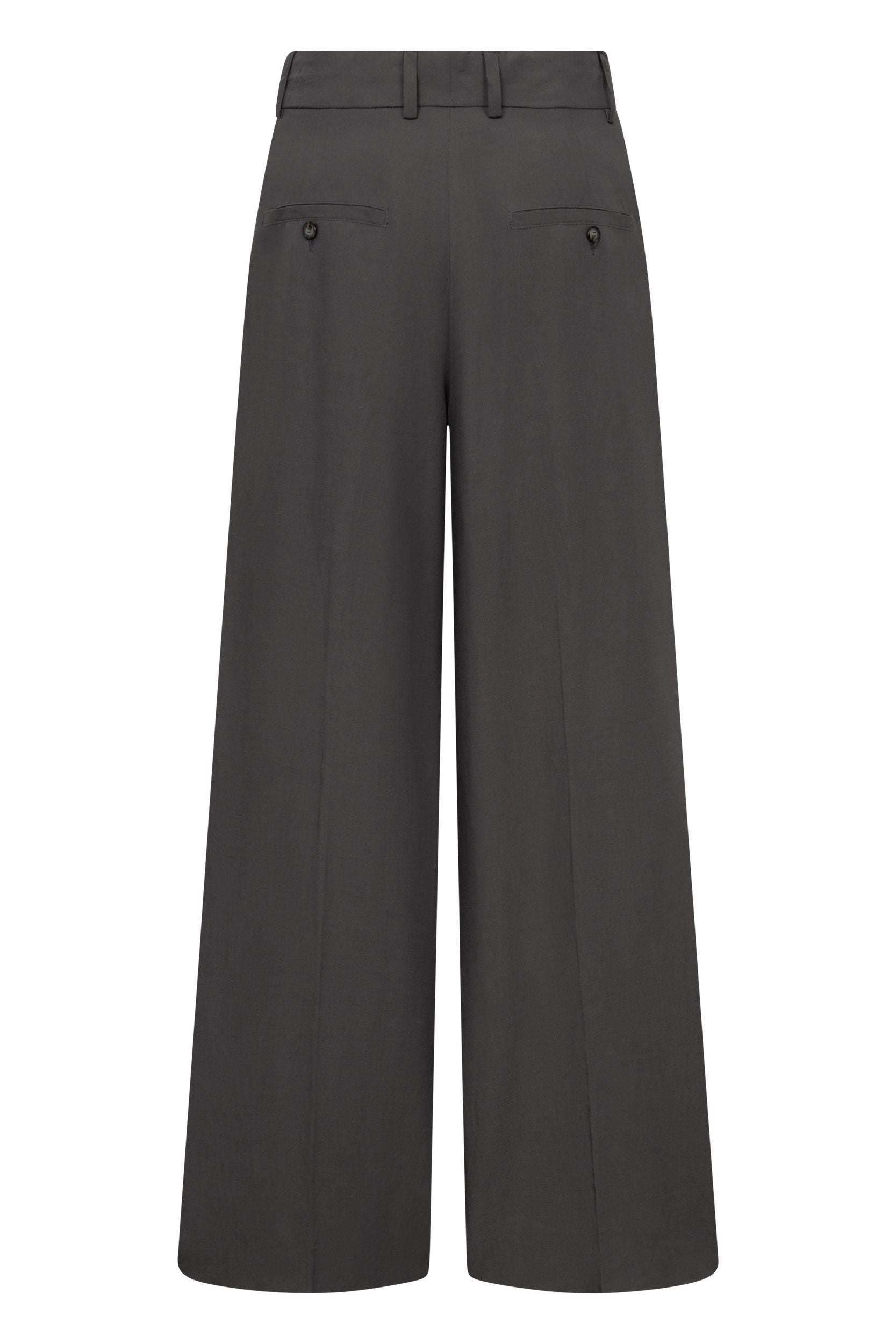 Hose Wide Leg aus Viskose-, Leinenmix