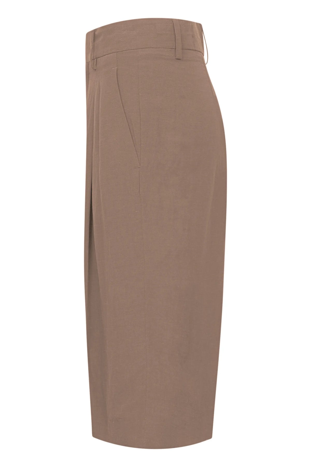 Hose Wide Leg aus Viskose-, Leinenmix
