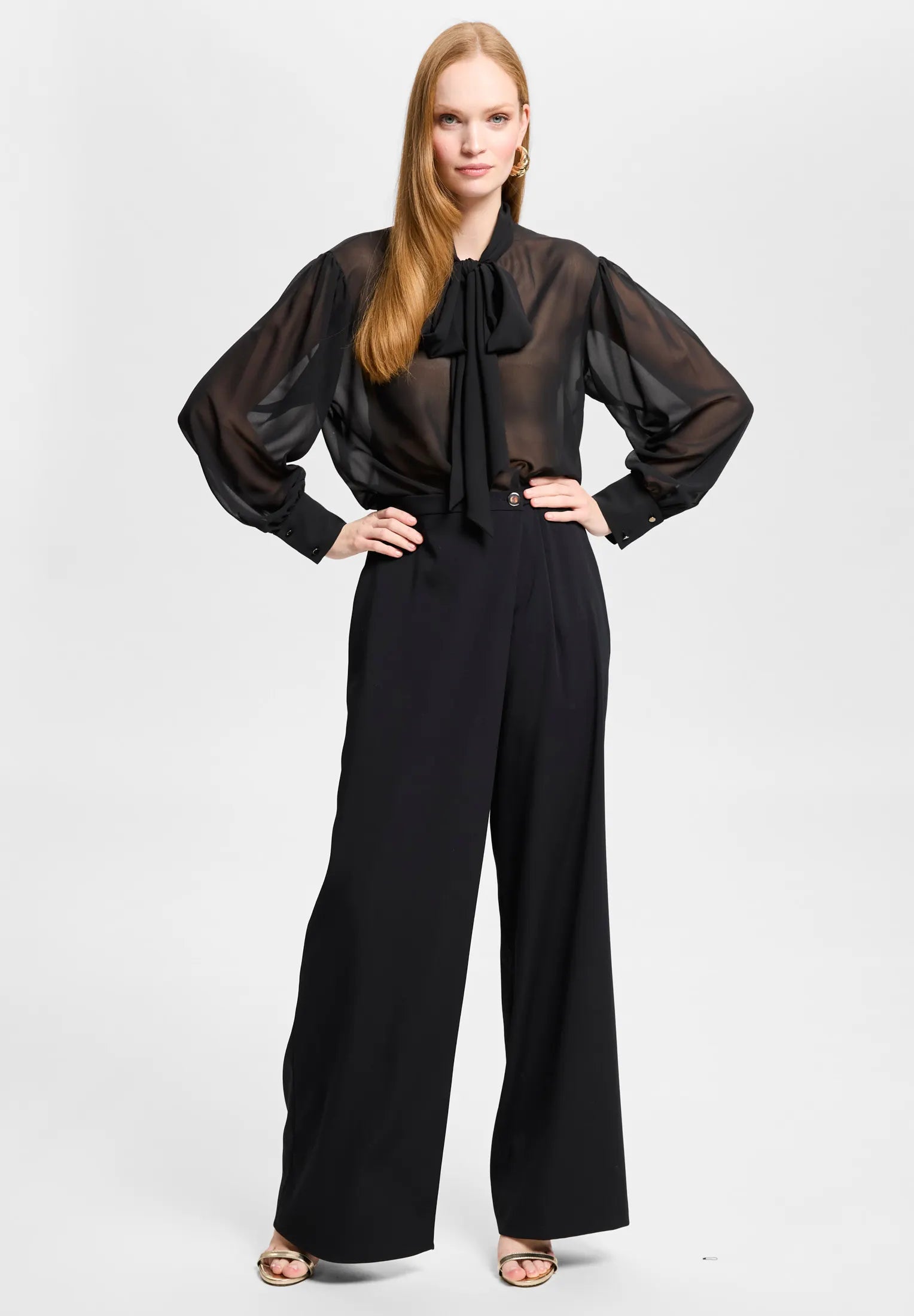 Bundfaltenhose Straight Leg