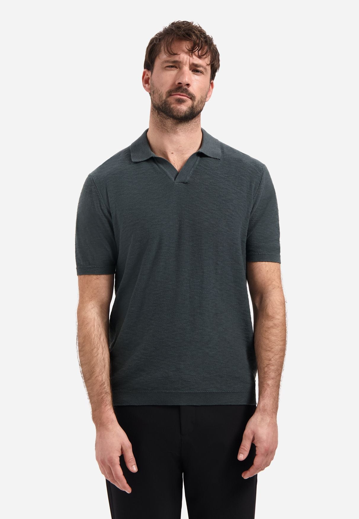 Strick-Poloshirt aus Baumwolle