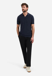 Strick-Poloshirt aus Baumwolle