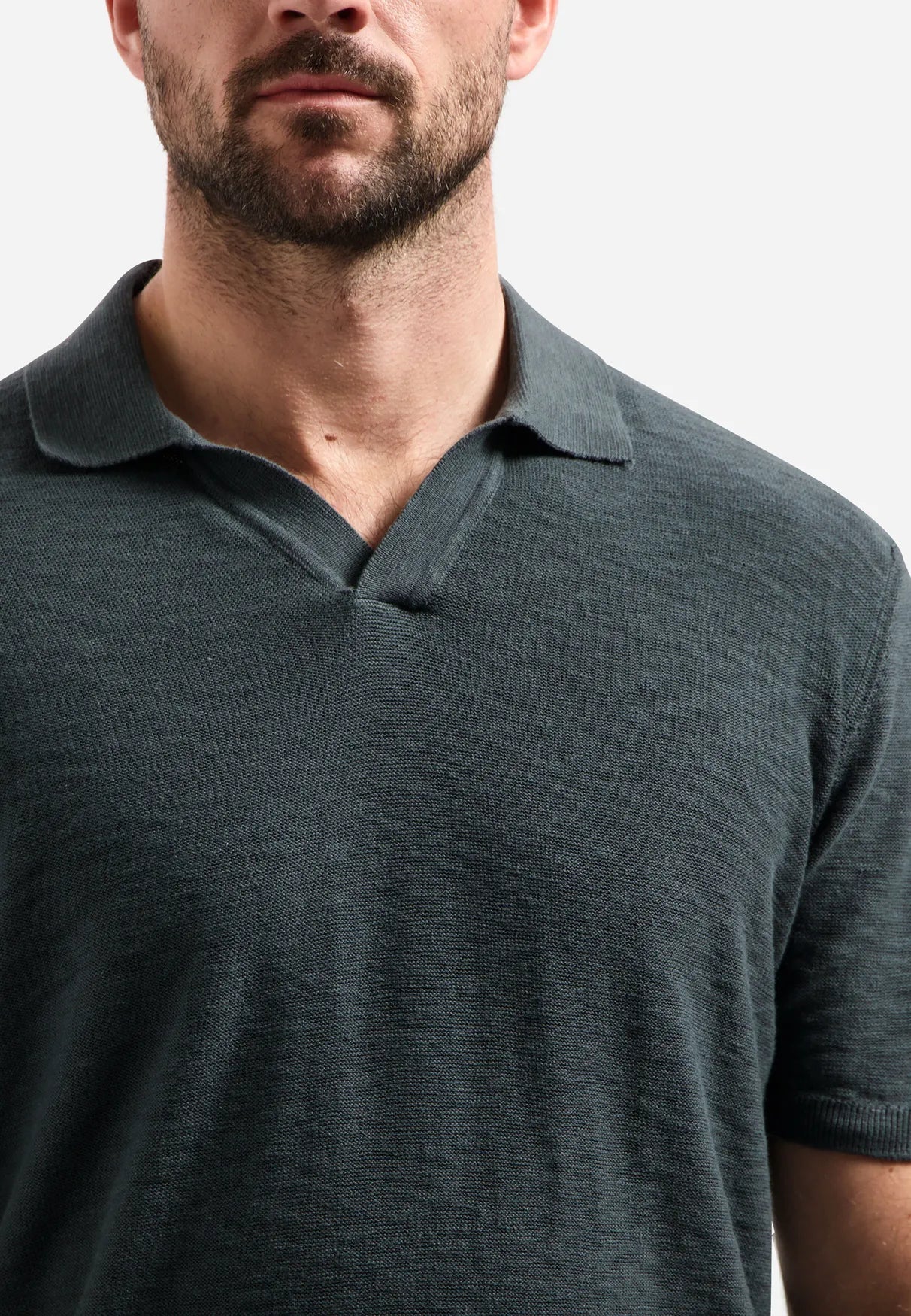 Strick-Poloshirt aus Baumwolle