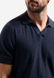 Strick-Poloshirt aus Baumwolle