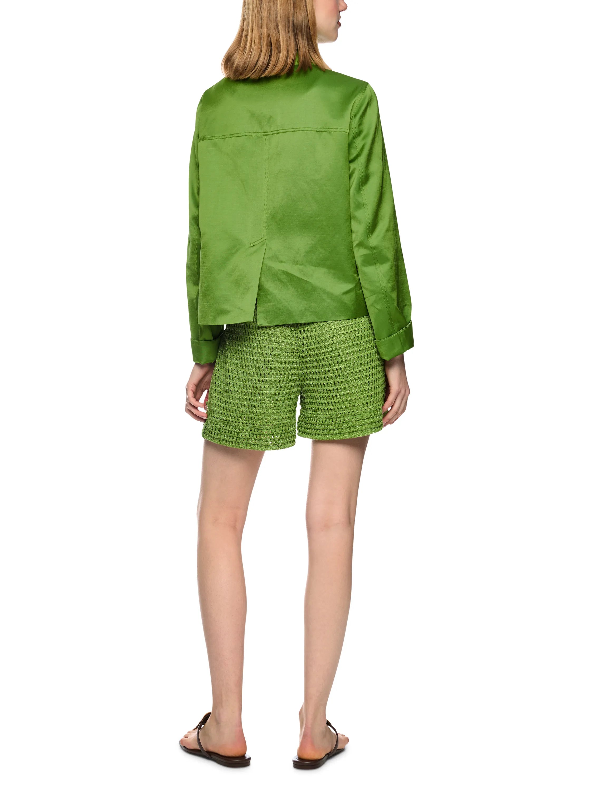 Overshirt aus schimmerndem  Viskosemix