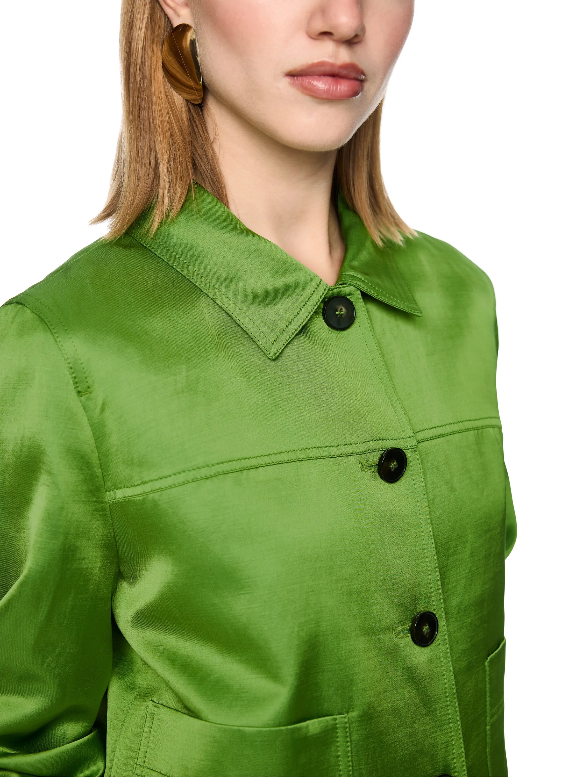 Overshirt aus schimmerndem  Viskosemix