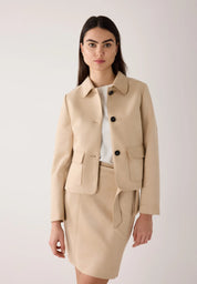 Blazerjacke in Wildleder-Optik