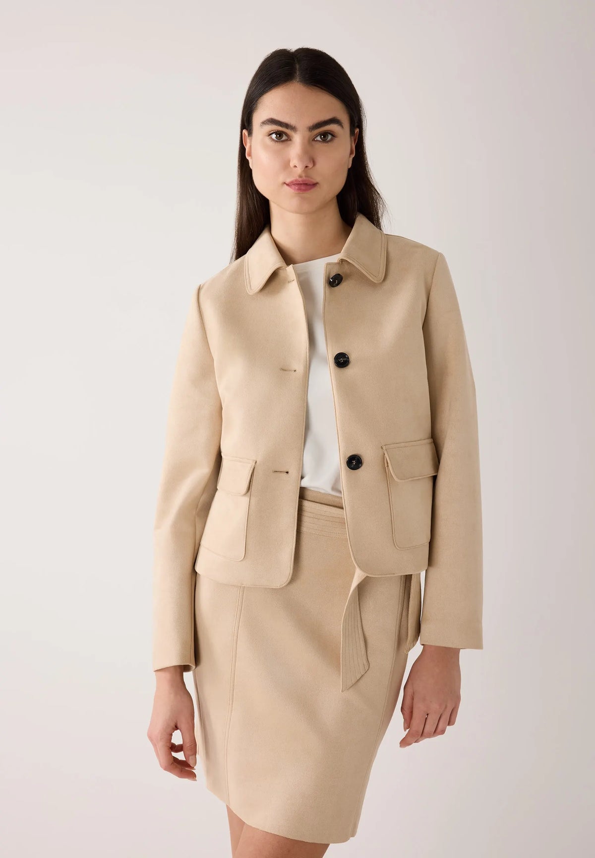 Leichte Jacke in Wildleder-Optik