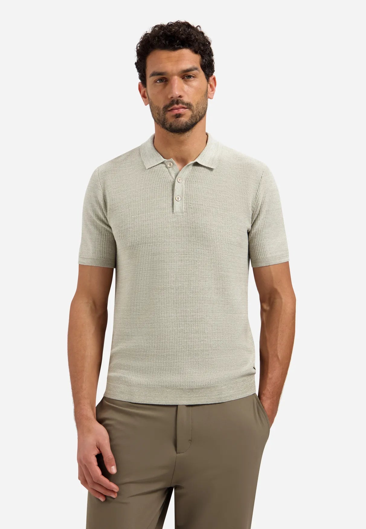 Strickpoloshirt aus Baumwolle