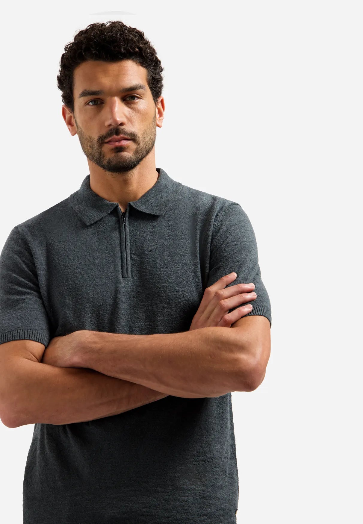 Strick Polo-Shirt