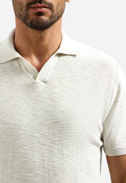 Strick-Poloshirt aus Baumwolle