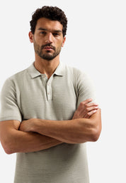 Strickpoloshirt aus Baumwolle