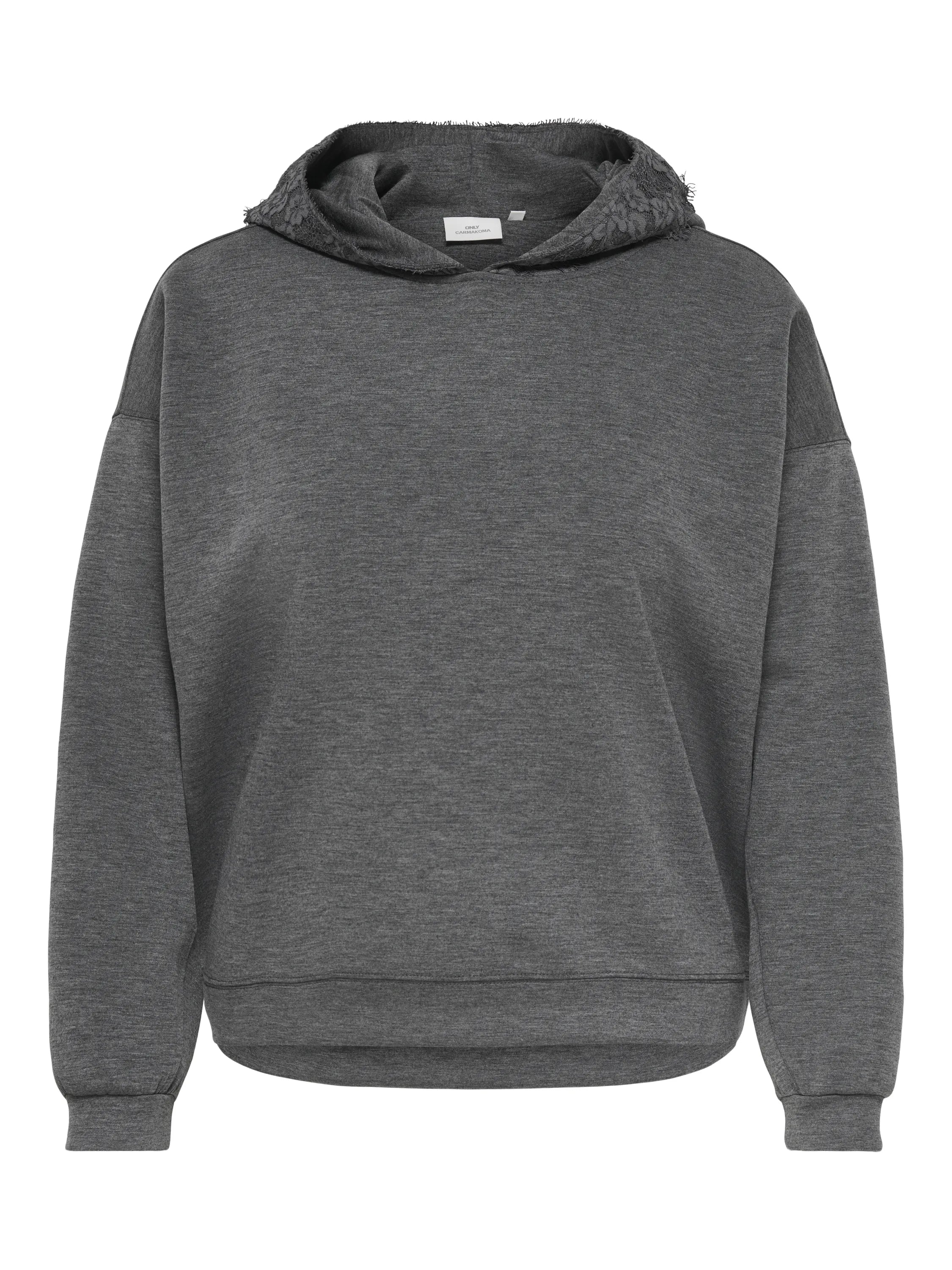Hoodie mit Spitzen-Details
